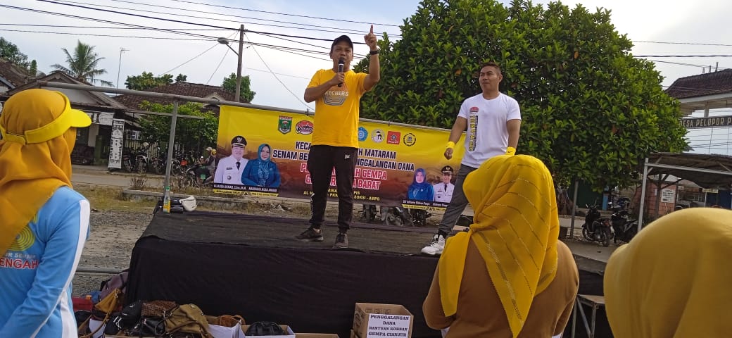 SENAM BERSAMA DAN PENANGGALANGAN DANA PEDULI MUSIBAH GEMPA CIANJUR JAWA BARAT